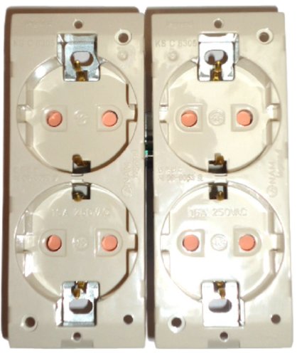 Розетка с заземлением без рамки Legrand Anam Zunis 4 мод. бежевый картинка